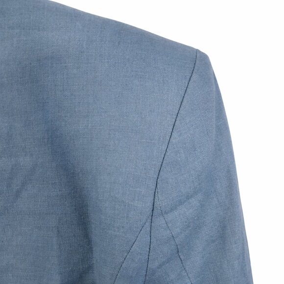 NEW GRLFRND Linen The Midway Blazer in Denim Blue MSRP $325 Size M - Picture 4 of 5